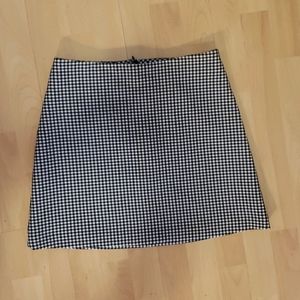 Wilfred checkered black and white skirt